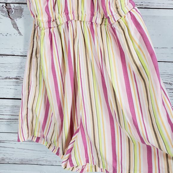 Old Navy New Women's Pink Striped Halter Pockets Romper Size Small - Picture 4 of 13